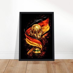 Germany World Cup Semi-Glossy Paper Wooden Framed Poster