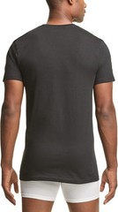 Polo Ralph Lauren Mens Crew Neck T-Shirts 3 Pack Solid Black Cotton Stretch