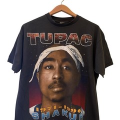 Vintage Tupac Shakur Rap T Shirt Against All Odds Size XL REPRINT