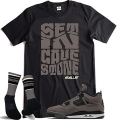 We Will Fit shirt to match Jordan 4 Cave stone grey black gray