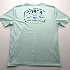 Costa Del Mar Men’s 2XL “Born On The Water” Graphic Fishing T-Shirt Aqua Blue