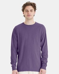 🔥 ComfortWash by Hanes Garment-Dyed Long Sleeve T-Shirt GDH200 Grape Soda 2XL