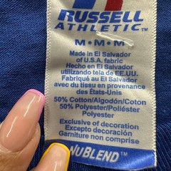 Russell Athletic T-Shirt Mens Size M Blue M Bands We Band Together Graphic Tee
