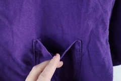 Vintage 90s Streetwear Mens Medium Faded Blank Pocket T-Shirt Purple Cotton USA