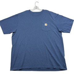 Carhartt Pocket T-Shirt Mens 2XL Blue Heather Short Sleeve Workwear Tee