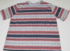 Americana Tee T-Shirt American Stripes Color Size XL/XG 46-48 (LOC TUB-94)