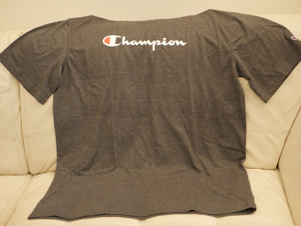 NWT MEN’S DARK GRAY CHAMPION ATHLETIC WEAR T-SHIRT TOP LOGO TALL SIZE 2XLT, 3XLT
