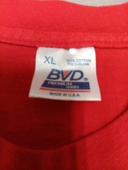Vtg BVD Premium Series Pocket T-Shirt Mens Size XL Red Made in USA Single Stitch