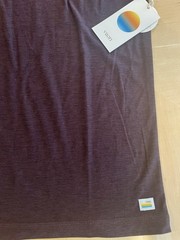 NEW! VUORI Men Strato Tech T-Shirt SS—(M)—“RAISIN HEATHER”—Active Top + SPF—Soft