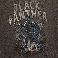 Marvel Black Panther Graphic Short Sleeve Casual Shirt Mens Size XL Gray