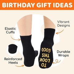 60th Birthday Gifts – 60 Year Old Socks with Birthday Card for Dad Mom, Gifts…