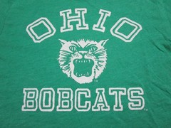 Homage Ohio University Bobcats T Shirt Adult (M) Adult Small Retro College Print