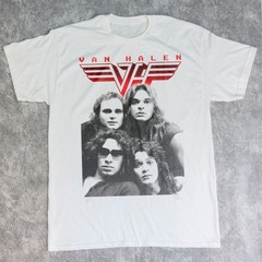 Van Halen Band World Tour Concert Graphic White Unisex T-shirt Size S-5XL