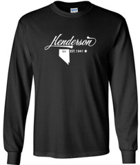 Henderson Nevada State T-Shirt Long Sleeve Graphic Tee Unisex apparel Text logo