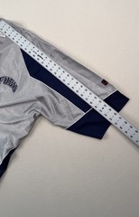 Vintage FUBU Sports Jersey XXL Grey Navy Mesh Y2K Hip Hop Streetwear Shirt
