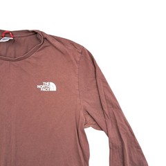 The North Face T Shirt Medium Men’s Brown Cotton Long Sleeve Walking Hiking