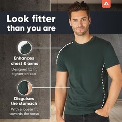 Mens Plain T-Shirt 5 Pack 100% Cotton Heavy Blend High Quality Short Sleeve Tee