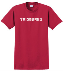 Triggered T-Shirt Short Sleeve Graphic Tee Unisex Apparel Text logo design