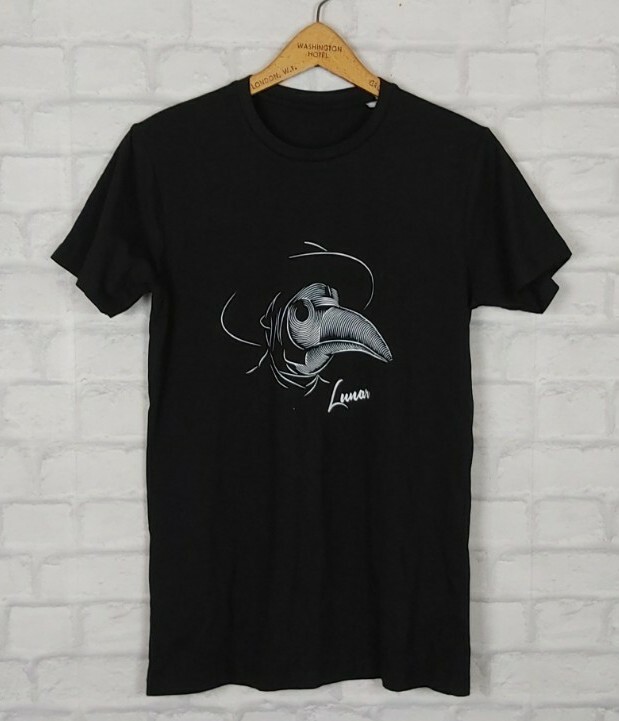 VINTAGE RETRO 90S BRIGHT BOLD ROCK LUNAR ALTERNATIVE MASK TATTOO T SHIRT TOP