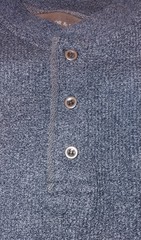 Henley Pullover Shirt Taylor And Henry Waffle Thermal Gray Long Sleeve XL Nice