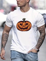 Spooky Pumpkin Pattern Graphic Unisex T-Shirt