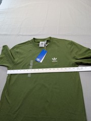 New Men’s Adidas Trefoil Essentials Tee Shirt Size Small Mens Tech Olive TShirt