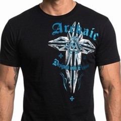 ARCHAIC by AFFLICTION Black FERAL Short Sleeve Slim Fit Y2K T-shirt NWT