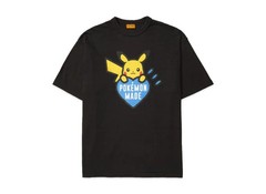 HUMAN MADE x Pokemon MADE GRAPHIC T-SHIRT Blue Pikachu BLACK WHITE MADE IN JAPAN