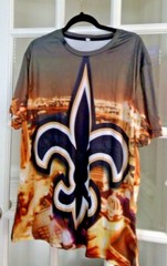New 3d Digital Print New Orleans Saints T-Shirt 2XL 2X USA SELLER FAST SHIP 24HR