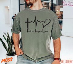 Unisex Faith Hope Love T-Shirt T shirt Men T shirt Women valanity day Romantic