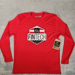 Fintech Shirt Mens Red Rash Guard Fishing UV Sun Defender Quick Dry UPF 50+ NWT