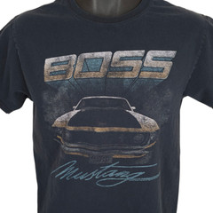 Ford Mustang Boss 302 T Shirt Mens Size XS Black Retro Trans Am Racing