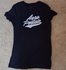Aéropostale Men’s S Regular Crew Neck Short Sleeve Black Graphic Logo T-Shirt