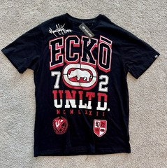 Ecko Unltd Black Graphic T-Shirt Men’s Large NWT Rhino Logo Streetwear Y2K