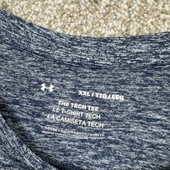 Under Armour The Tech Tee Shirt Mens 2XL XXL Blue Short Sleeve Raglan 1326413