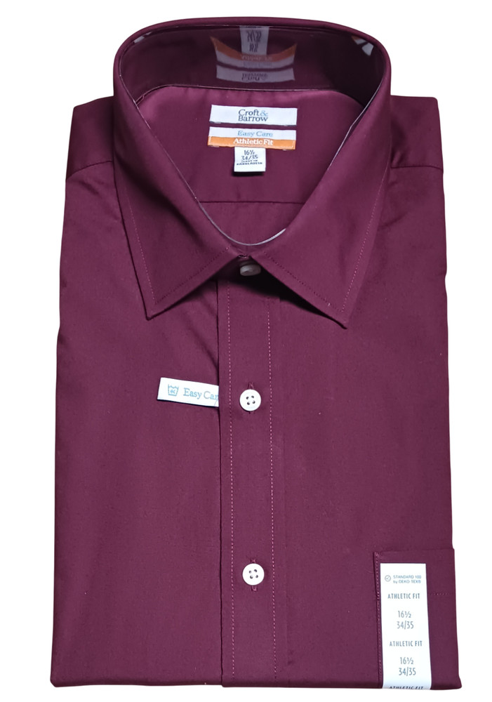 Croft & Barrow Athletic-Fit Easy-Care Button-Down Mens Dress Shirt 161/2(34/35)
