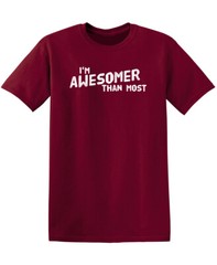 I’m Awesomer Than Most Sarcastic Humor Graphic Novelty Funny T Shirt