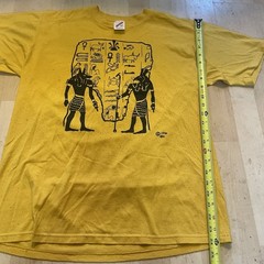 vintage Egyptian Hieroglyphics Single Stitch Tshirt 90s Retro Art Egypt Sz L