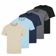 mens tshirts 1,3,5 Pack Unisex Plain Cotton Bulk T-Shirt Mixed Colors Premium