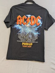 AC/DC PWRD-UP Rock Band Concert Tour Graphic T-Shirt 2025 Small Black ECU