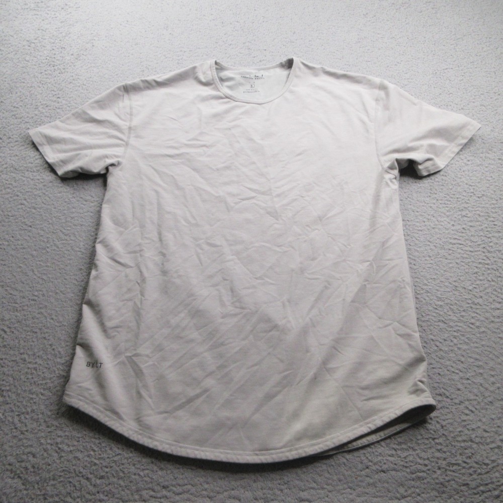 Bylt Premium Basics T-Shirt Mens Large Beige Short Sleeve LUX