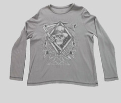 Vintage No Boundaries Thermal Waffle Knit T Shirt Men’s 2XL Gray Long Sleeve
