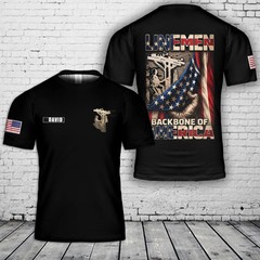 Custom Name Lineman 3D T Shirt all size US