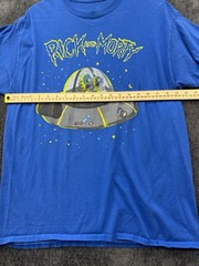 Adult Swim T Shirt Mens Large Blue Cotton Rick And Morty Ripple Junction Graphic