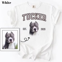 Custom Dog Face Comfort Tee Shirt Personalized Pet Portrait Gift T-