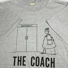 Vintage Maternity Coach Shirt Men XL Gray Doctor Single Stitch Paper Thin USA
