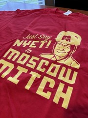 Kentucky Democrats “Say Nyet to Moscow Mitch” Men’s Tee Shirt XL Excellent!