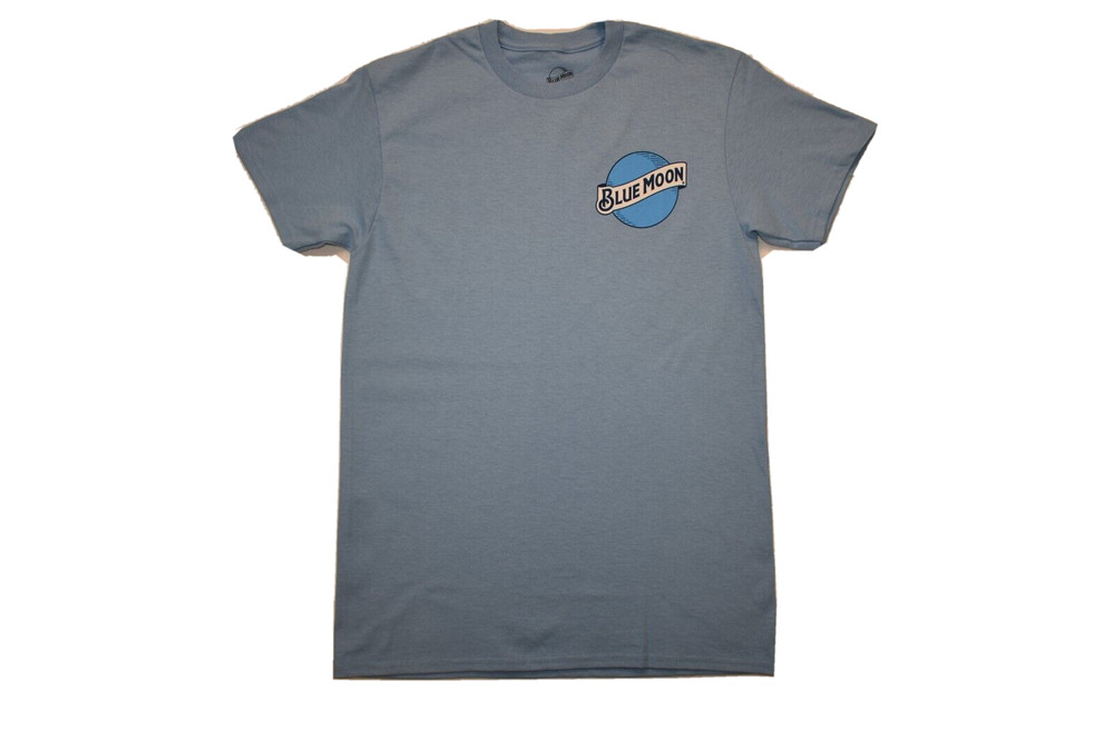 Blue Moon Mens Blue Moon Beer Denver, Colorado Double-Sided Print Shirt New S, M