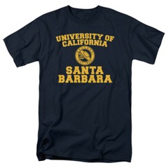 University of California Santa Barbara Adult T-Shirt Circle Logo, Navy, S-5XL