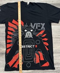 District 9 Movie Shirt Mens Medium Rare VFX Crew Tee 2009 Image Engine Y2K Black